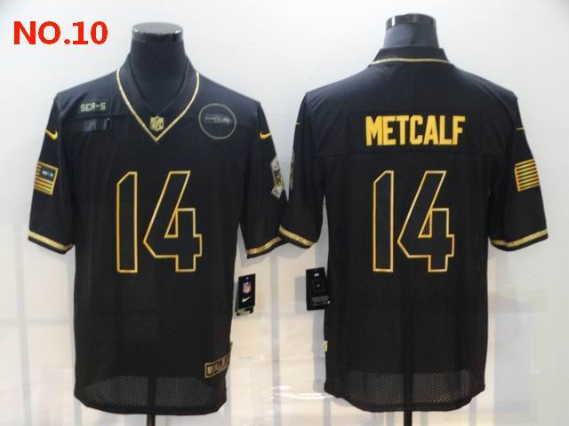 Men's Seattle Seahawks #14 D.K. Metcalf Jersey NO.10;